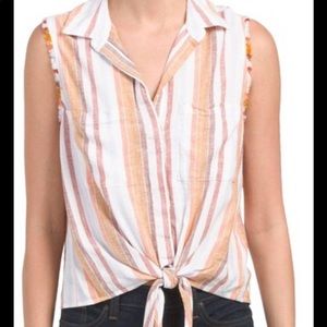 Cloth & Stone Button Down Tie Tank